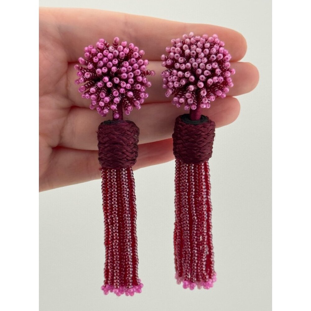 Mignonne‎ Gavigan Lana Beaded Tassel Dangle Earrings